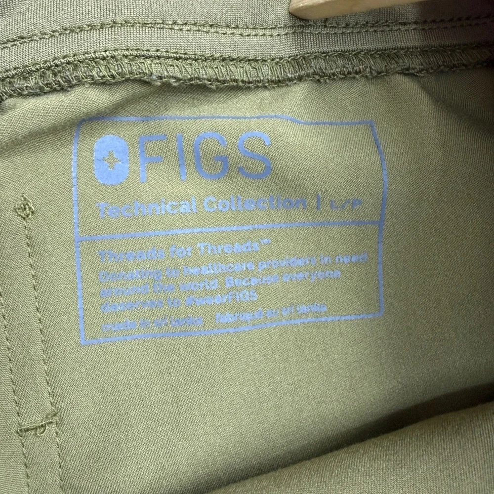 FIGS‎ Technical Collection Men Olive Green Jogger Scrub Pants Size Large L/P